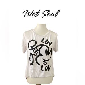 Luv mickey stripe shirt